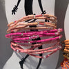 Zulugrass Bracelet 3-Strand Set, Pink: Vibrant, Versatile, and Eco-Friendly