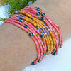 Zulugrass Bracelet 3-Strand Set, Pink: Vibrant, Versatile, and Eco-Friendly